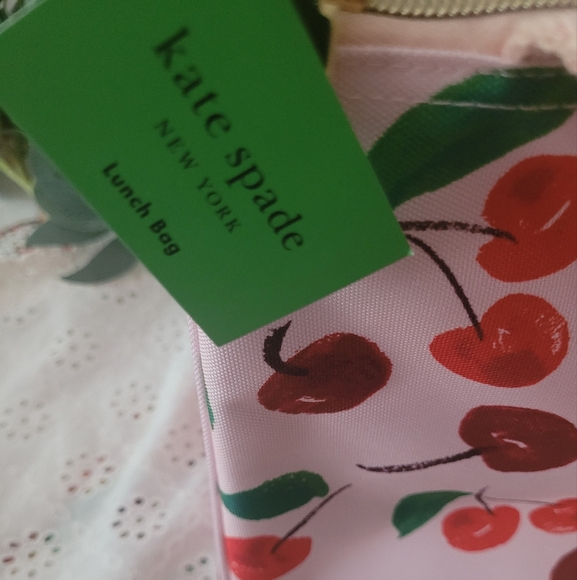 Kate Spade Cherry Print Lunch Bag. - Picture 2 of 5